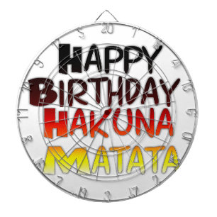 German Birthday Hakuna Matata Art Print Dartboard