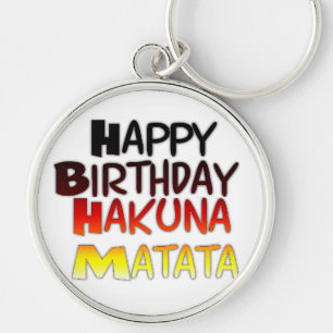 German Birthday Hakuna Matata Art Print Key Ring