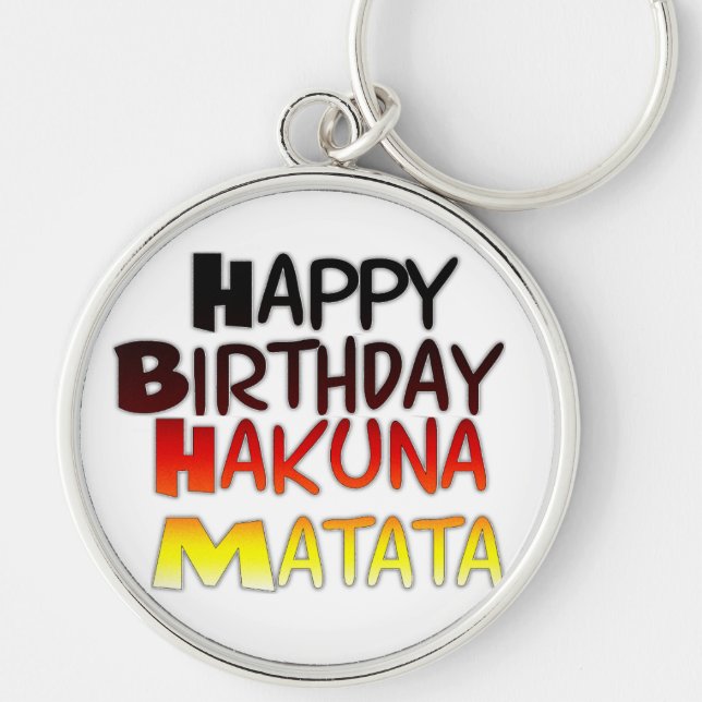 German Birthday Hakuna Matata Art Print Key Ring (Front)