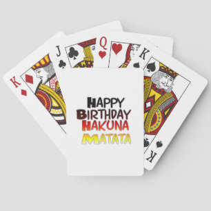 German Birthday Hakuna Matata Art Print Playing Cards