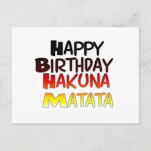 German Birthday Hakuna Matata Art Print Postcard