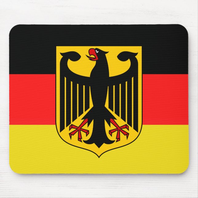German, black eagle of German flag, Germany Mouse Pad (Front)