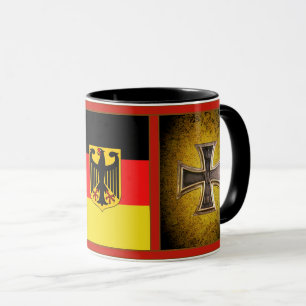 German, black eagle of German flag, Iron cross Mug