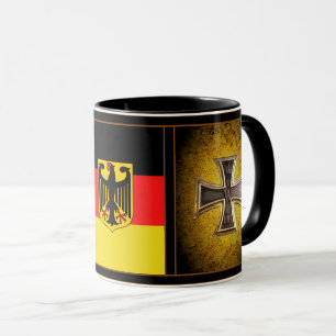 German, black eagle of German flag, iron cross Mug