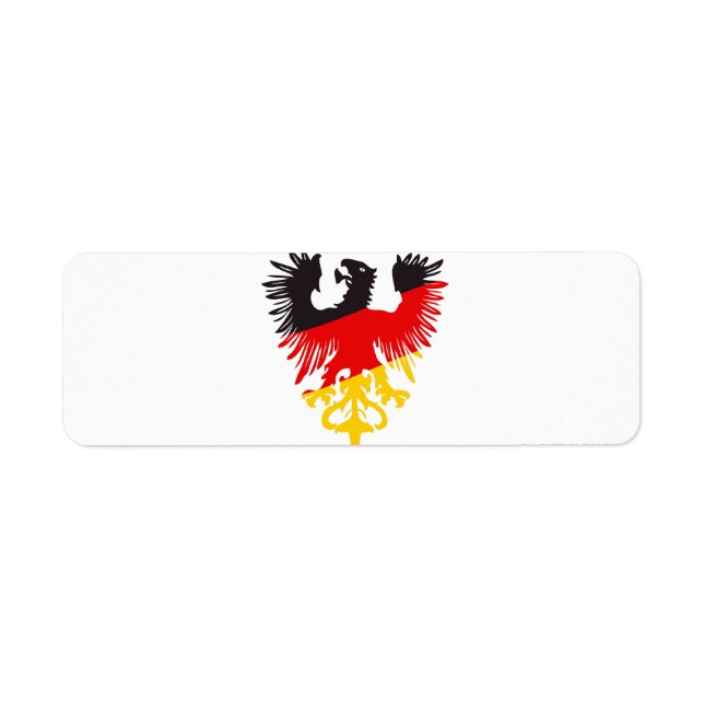 German Black Eagle Return Address Label (Front)