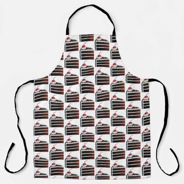 German Black Forest Cake Gâteau Slice Dessert Apron (Front)
