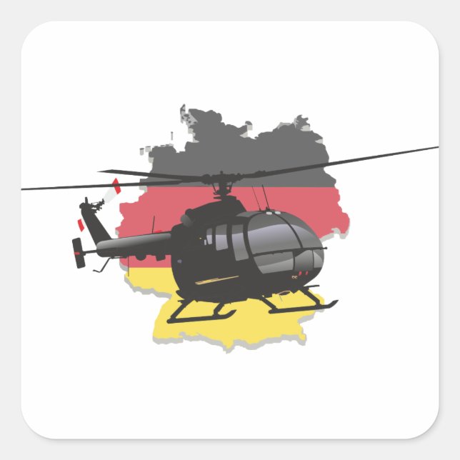 German black helicopter sticker (Front)