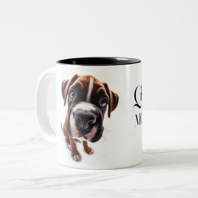 German boxer close-up Mug with you name (Front Left)