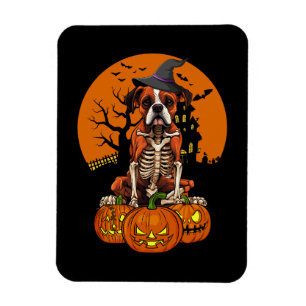 German Boxer Dog Halloween Magnet