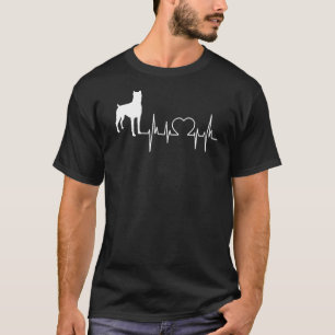 German Boxer Dog Heartbeat T-Shirt