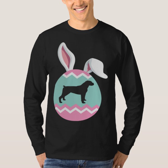 German Boxer Easter Egg Bunny Ears T-Shirt (Front)