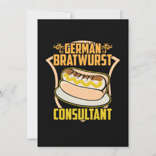 German Bratwurst Consultant Oktoberfest Bier Gift Invitation