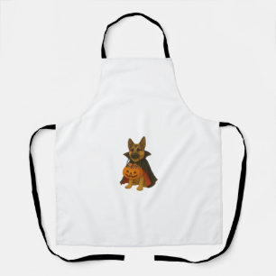 German Bulldog Halloween Dog in Vampire Costume wi Apron