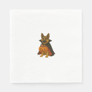 German Bulldog Halloween Dog in Vampire Costume wi Napkin