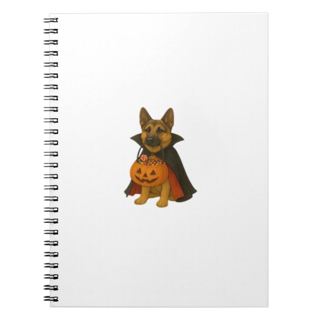 German Bulldog Halloween Dog in Vampire Costume wi Notebook (Front)