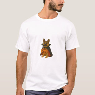 German Bulldog Halloween Dog in Vampire Costume wi T-Shirt