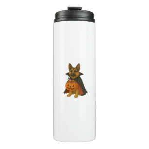 German Bulldog Halloween Dog in Vampire Costume wi Thermal Tumbler