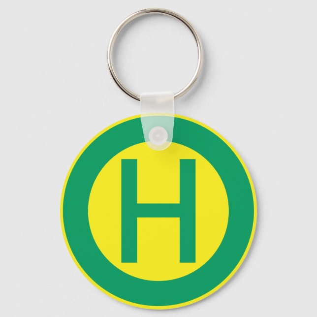 German Bus and Tram Stop sign stop Key Ring (Front)