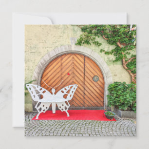 German Butterfly Door Holiday Card