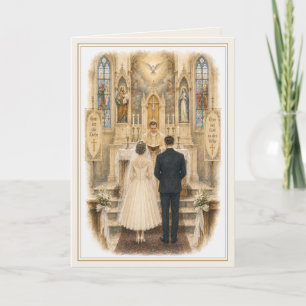 German Catholic Wedding Mass Congratulations Card