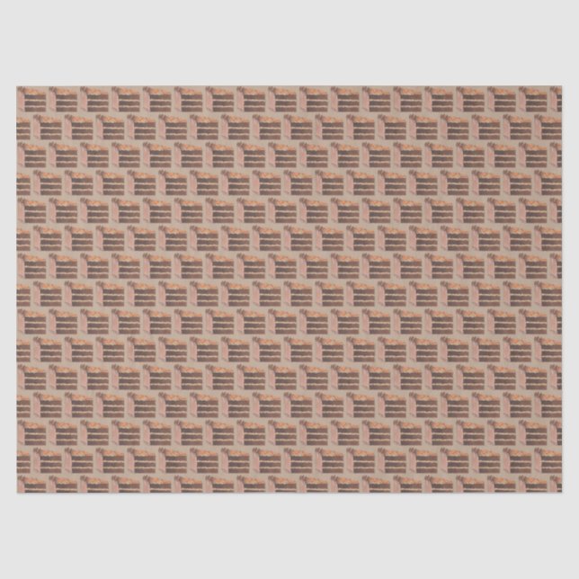 German Chocolate Layer Cake Slice Baking Dessert Tissue Paper (Front)