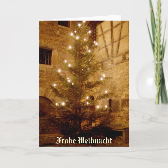 German Christmas Card-Frohe Weihnacht Holiday Card (Front)