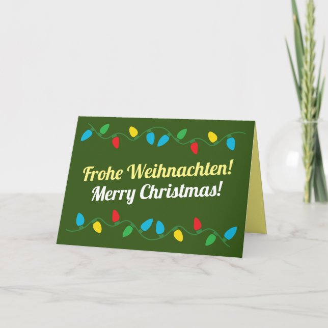 German Christmas Card | Merry Christmas in German (Front)