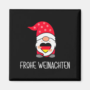 German Christmas Gnome Frohe Weinachten Magnet