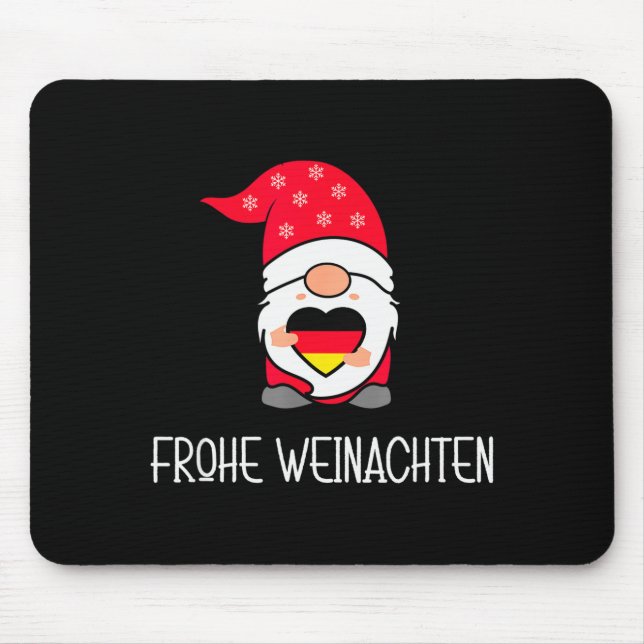 German Christmas Gnome Frohe Weinachten  Mouse Pad (Front)
