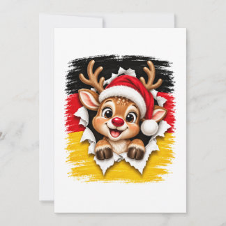 German Christmas Reindeer Card
