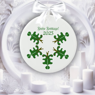 German Christmas Tree Ceramic Ornament