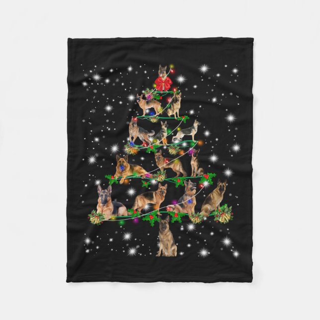 German Christmas Tree Covered By Flashlight Fleece Blanket (Front)