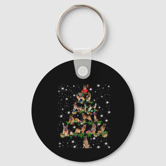 German Christmas Tree Covered By Flashlight Key Ring (Front)