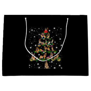 German Christmas Tree Covered By Flashlight Large Gift Bag