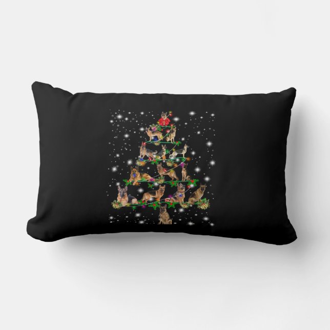 German Christmas Tree Covered By Flashlight Lumbar Cushion (Front)