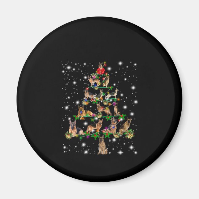 German Christmas Tree Covered By Flashlight Magnet (Front)