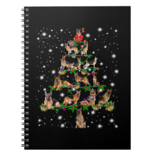 German Christmas Tree Covered By Flashlight Notebook