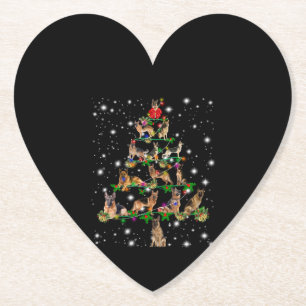 German Christmas Tree Covered By Flashlight Paper Coaster