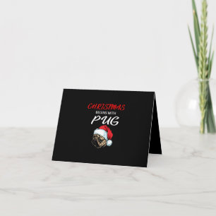 German Christmas Tree Covered By Flashlight Thank You Card