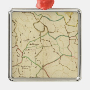 German Cities Metal Ornament