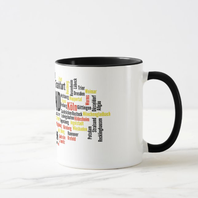 German Cities Word Cloud Mug (Right)