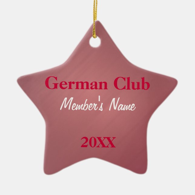 German Club, Foreign Language Club Ornaments (Front)