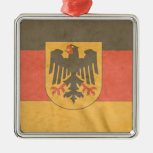 German Coat of Arms Flag Metal Ornament