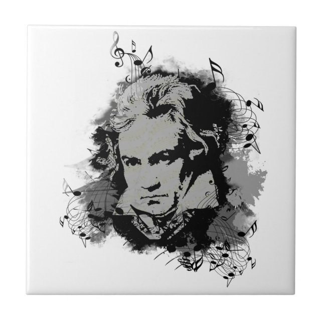 German Composer Beethoven classical music Ceramic Tile (Front)