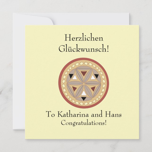 German Congratulations Card (Front)