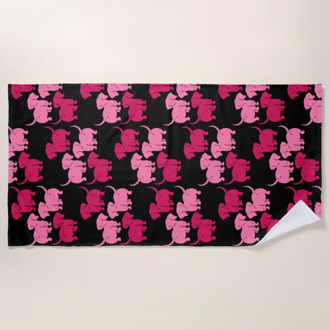 German Dachshund Dog Patterns Beach Towel (Front)