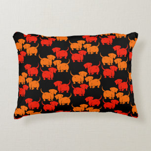 German Dachshund Dog Patterns Decorative Cushion