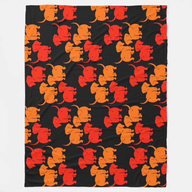 German Dachshund Dog Patterns Fleece Blanket (Front)