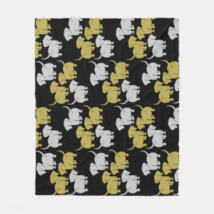 German Dachshund Dog Patterns Fleece Blanket