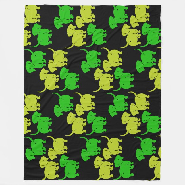German Dachshund Dog Patterns Fleece Blanket (Front)